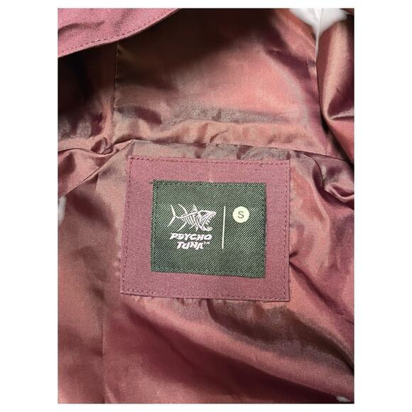 Psycho Tuna Jacket Mens Small Purple Wine Windbreaker Jacket Pull Over Hoodie - Picture 8 of 14